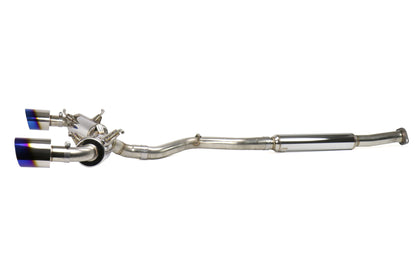 MXP Comp RS TI Tips Catback Exhaust System Blue Tips - 2013-2016 Scion FR-S / 2013-2024 Subaru BRZ / 2017-2024 Toyota GR86