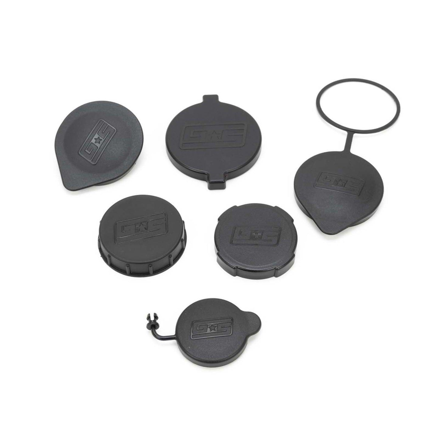 GrimmSpeed Engine Bay Reservoir Cap Set RED - 2002-2021 Subaru WRX/STI/FXT/OBXT/LGT