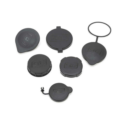 GrimmSpeed Engine Bay Reservoir Cap Set RED - 2002-2021 Subaru WRX/STI/FXT/OBXT/LGT
