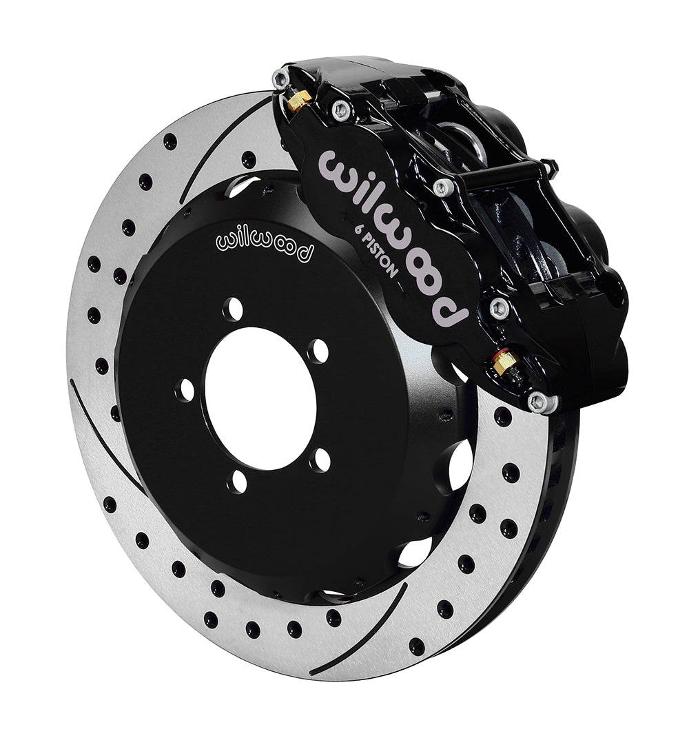 Wilwood FNSL6R 12.88in Front Kit Drilled / Slotted Black - 2013-2021 Scion FR-S  / Subaru BRZ / Toyota 86