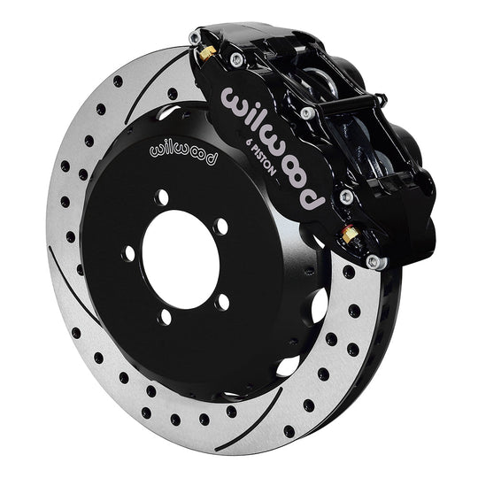 Wilwood FNSL6R 12.88in Front Kit Drilled / Slotted Black - 2013-2021 Scion FR-S  / Subaru BRZ / Toyota 86