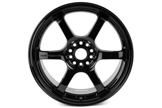 Gram Lights 57DR Glossy Black 18X8.5 +37mm 5x108 (Single Wheel)- 2013-2018 Ford Focus ST / 2016-2018 Ford Focus RS