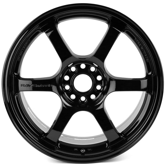 Gram Lights 57DR Glossy Black 18X8.5 +37mm 5x108 (Single Wheel)- 2013-2018 Ford Focus ST / 2016-2018 Ford Focus RS