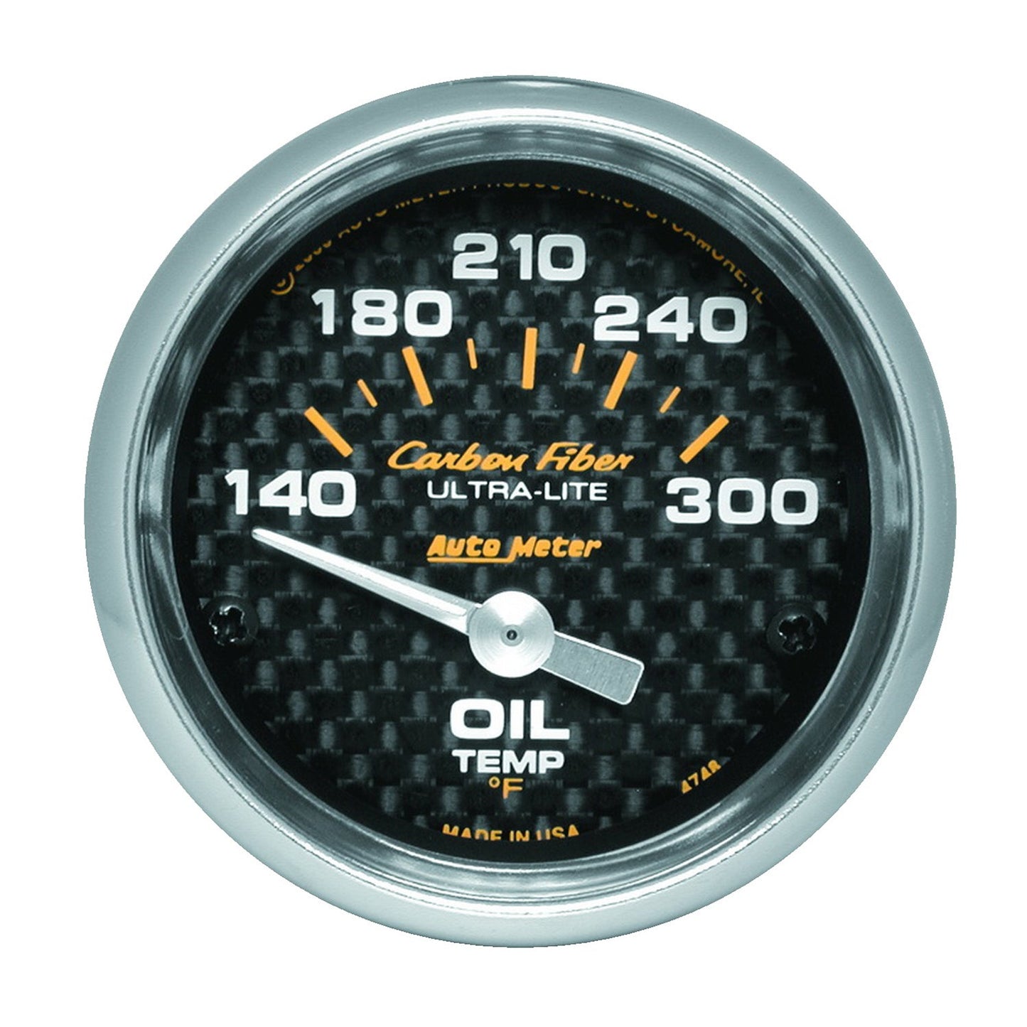Autometer Carbon Fiber Oil Temperature Gauge Electrical 52mm - Universal