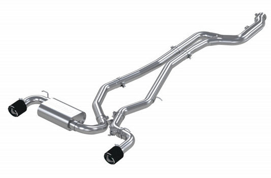 MBRP Cat Back Exhaust w/ Dual Rear Carbon Fiber Tips - 2020-2024 Toyota Supra