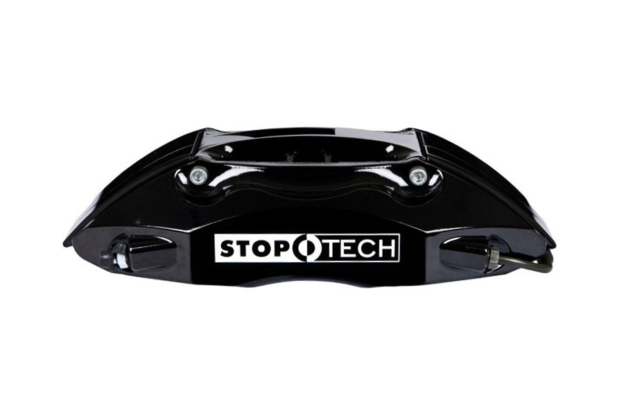 Stoptech ST-40 Big Brake Kit Front 332mm Black Slotted Rotors - 2004 Subaru STI