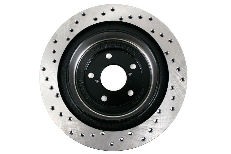 Stoptech Drilled Rotor Single Rear Left - Subaru Models (inc. 2006-2007 WRX / 2005-2009 Legacy GT)