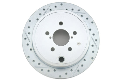 Stoptech C-Tek Sport Drilled and Slotted Rear Rotor Pair - Subaru Models (inc. 2008-2014 WRX)
