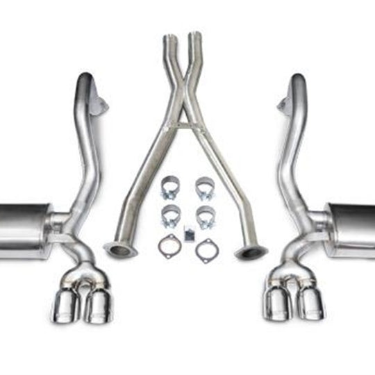 Corsa 97-04 Chevrolet Corvette C5 Z06 5.7L V8 Polished Xtreme Cat-Back + XO Exhaust