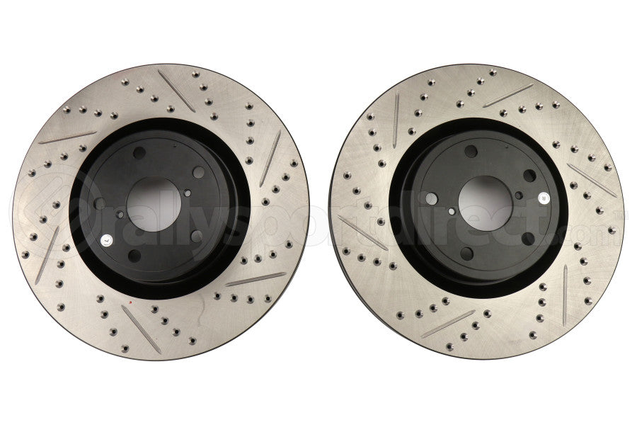 Stoptech Drilled and Slotted Rotor Pair Front - 2015-2021 Subaru WRX