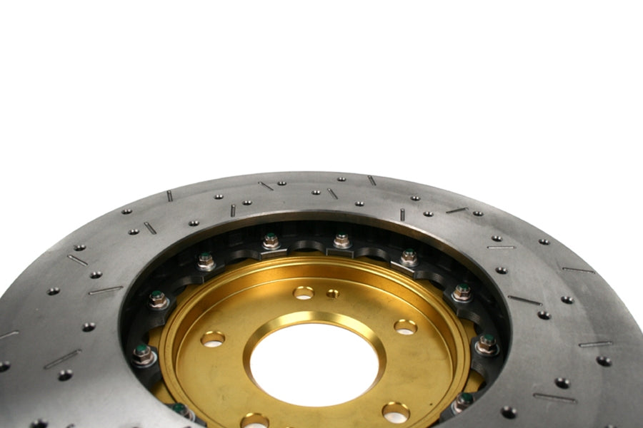 DBA 5000 Series Drilled/Slotted Rotor Single Front Gold - 2003-2006 Mitsubishi Evo 8/9