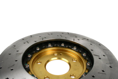 DBA 5000 Series Drilled/Slotted Rotor Single Front Gold - 2003-2006 Mitsubishi Evo 8/9