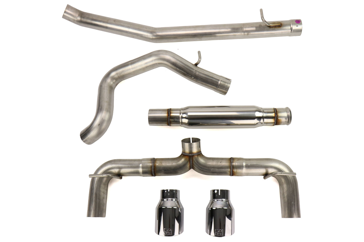 AWE Track Edition Cat-Back Exhaust (Chrome Silver Tips) - 2016-2018 Ford Focus RS