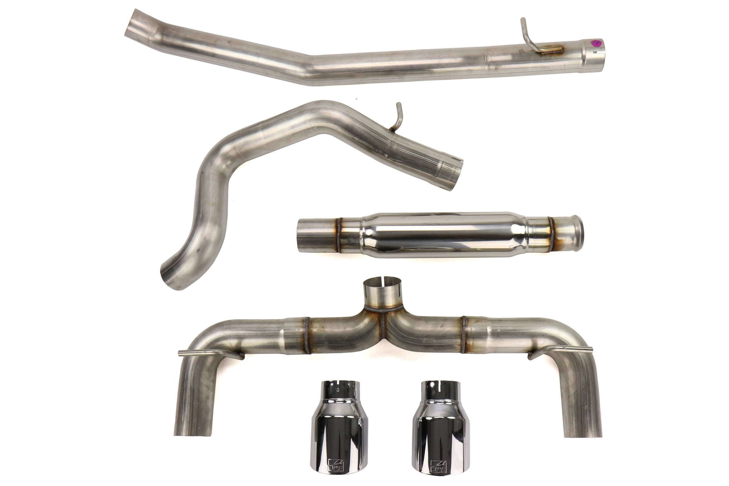 AWE Track Edition Cat-Back Exhaust (Chrome Silver Tips) - 2016-2018 Ford Focus RS