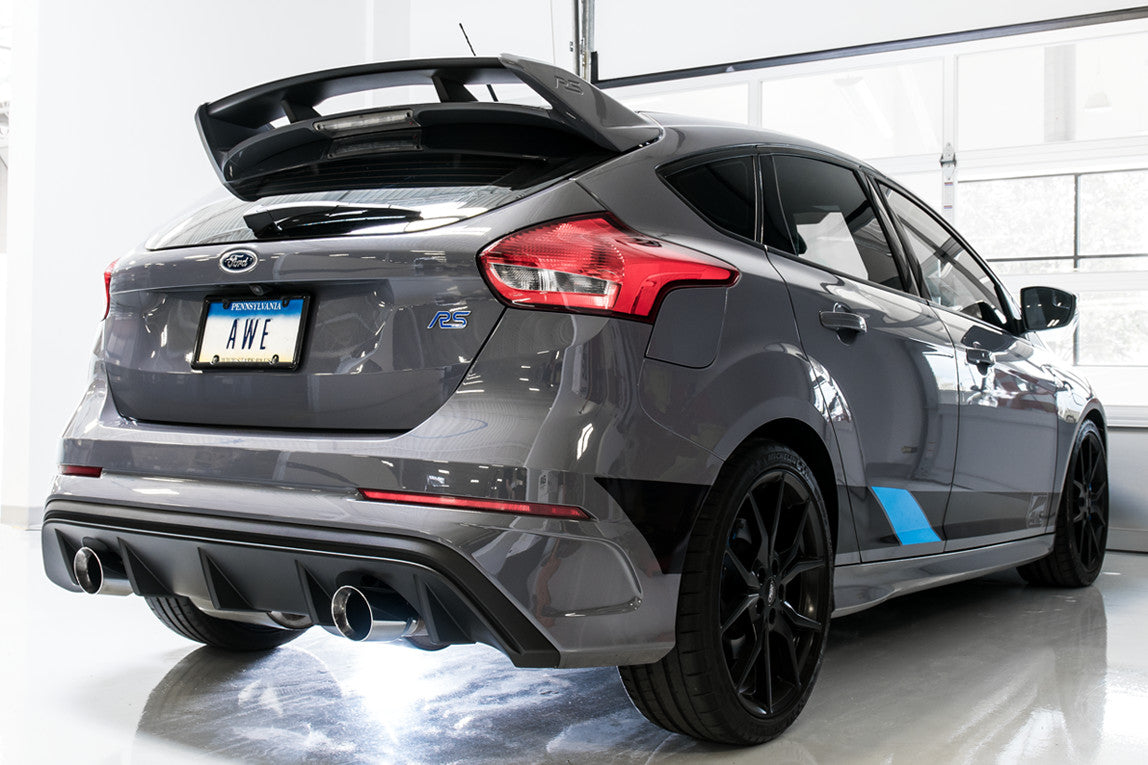 AWE Track Edition Cat-Back Exhaust (Chrome Silver Tips) - 2016-2018 Ford Focus RS