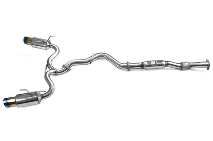 Invidia N1 Dual Exit Cat Back Exhaust - Titanium Tips - 2008-2014 Subaru STI Hatchback / 2011-2014 WRX Hatchback