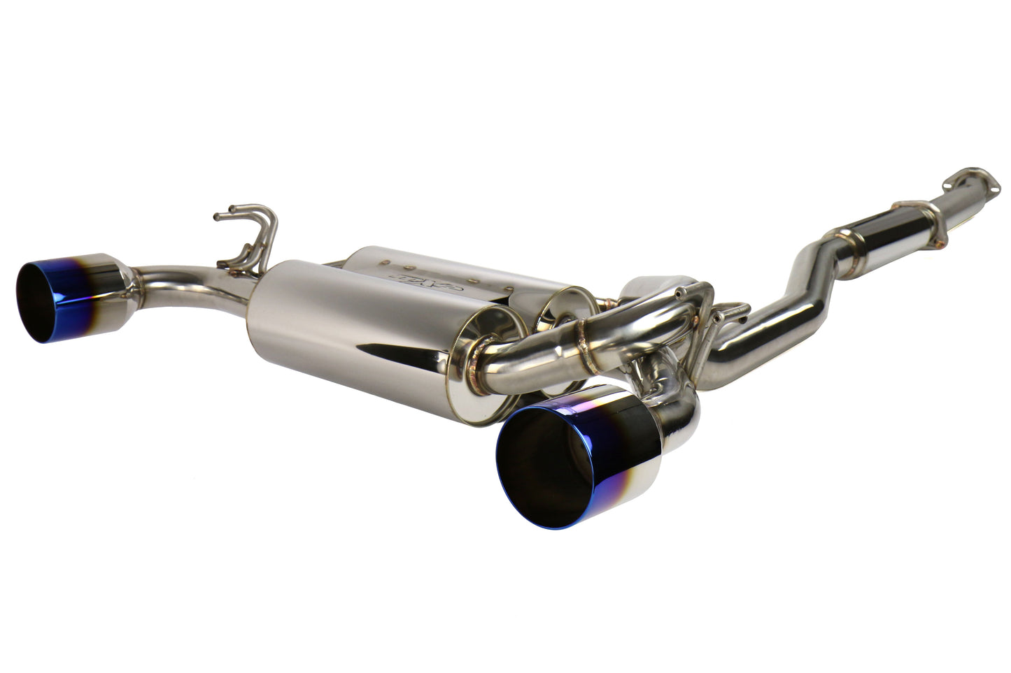 MXP SP Cat Back Exhaust Stainless Steel Burnt Tips - 2008-2015 Mitsubishi Evo X