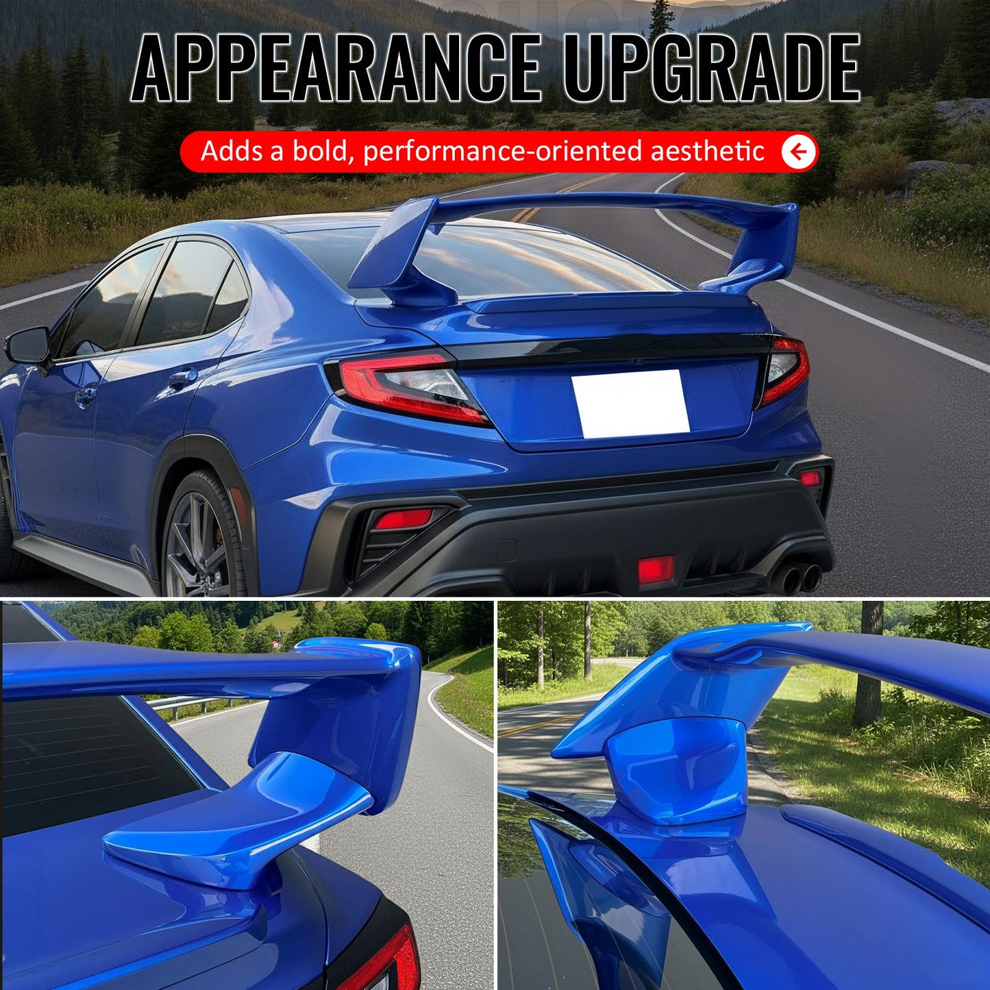2022-2025 Subaru WRX VB STI Style Painted #DCK Red 5PCS Trunk Spoiler