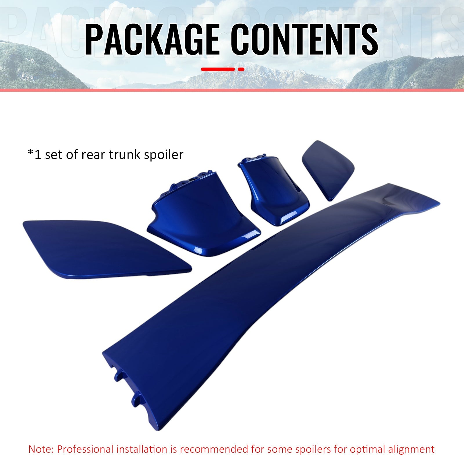 2022-2025 Subaru WRX VB STI Style Painted #DCK Red 5PCS Trunk Spoiler