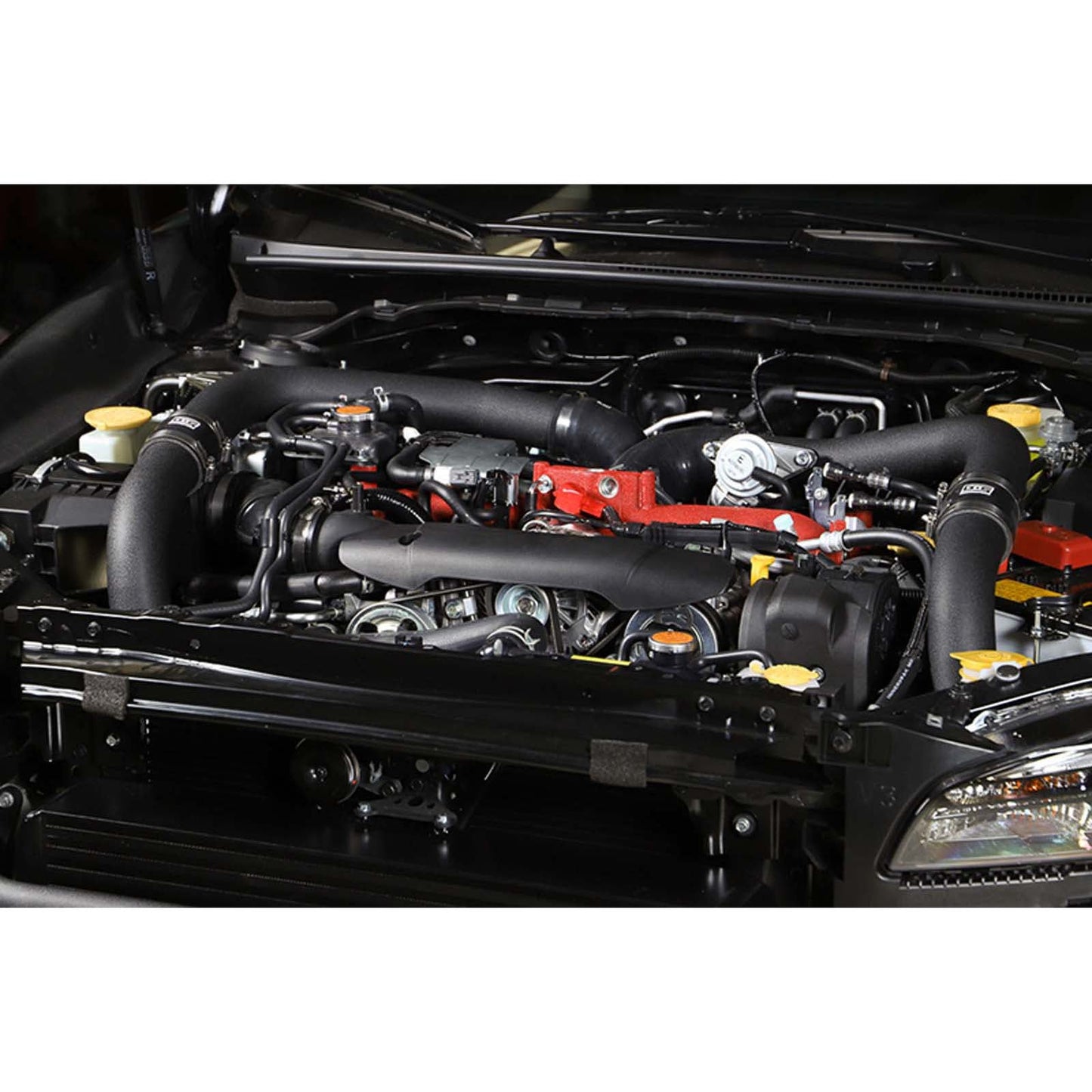 GrimmSpeed Front Mount Intercooler Kit Black Core w/ Black Piping - 2015-2021 Subaru WRX / STI