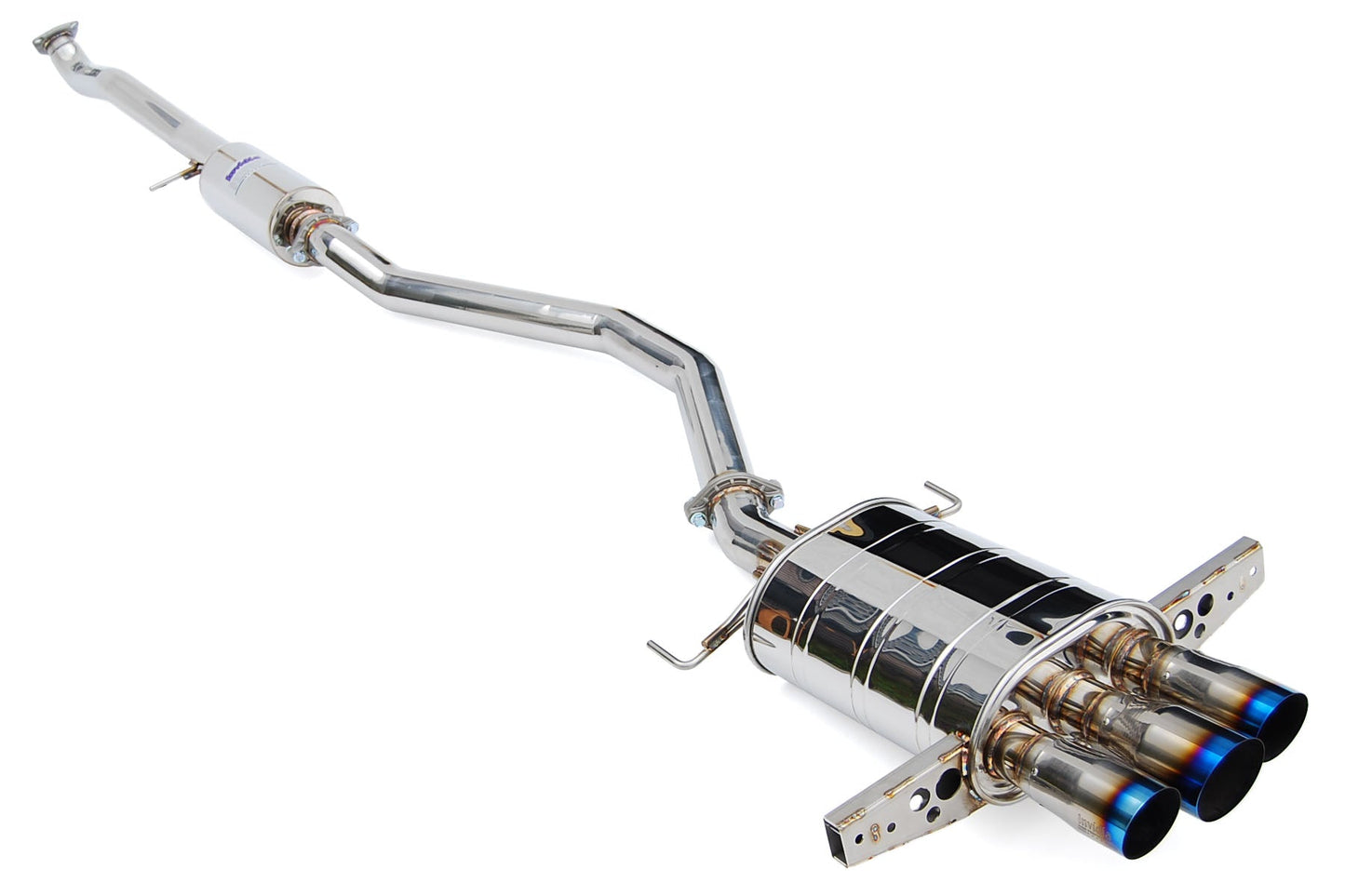 Invidia Q300 Cat Back Exhaust w/ Titanium Burnt Tips - 2017-2019 Honda Civic Sport Hatchback