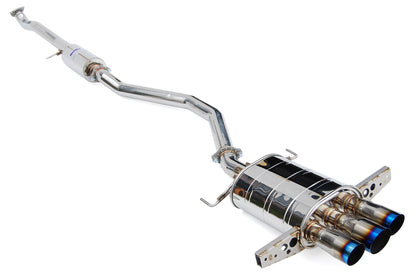Invidia Q300 Cat Back Exhaust w/ Titanium Burnt Tips - 2017-2019 Honda Civic Sport Hatchback