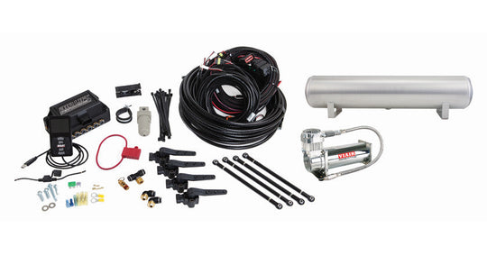 Air Lift Performance 3H (1/4in Air Line, 4 Gallon 5-Port Lightweight Aluminum Tank, VIAIR 444C Compressor - Universal