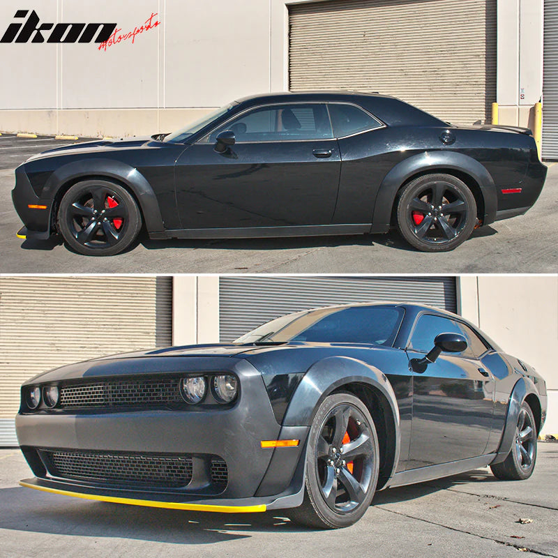 2015-2023 Dodge Challenger Front Full Bumper & Lip + Fender Flares PP