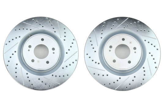 Stoptech C-Tek Sport Drilled and Slotted Front Rotor Pair - 2008-2015 Mitsubishi Evo X