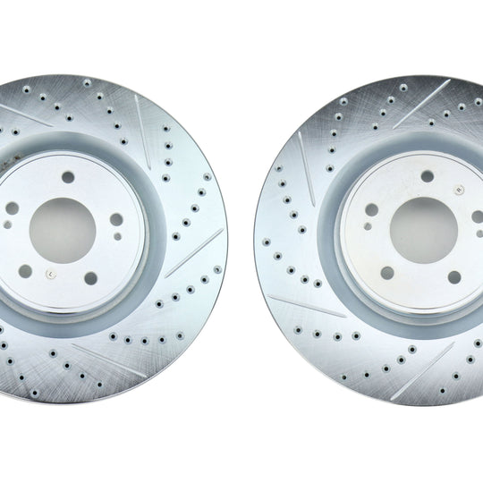 Stoptech C-Tek Sport Drilled and Slotted Front Rotor Pair - 2008-2015 Mitsubishi Evo X