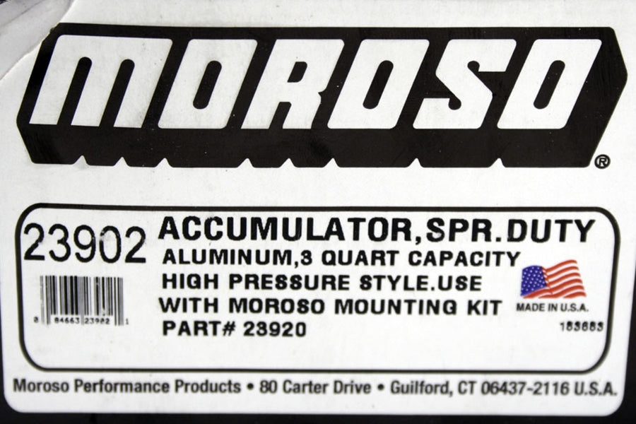 Moroso Oil Accumulator Heavy Duty 3QT - Universal