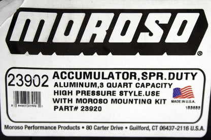 Moroso Oil Accumulator Heavy Duty 3QT - Universal