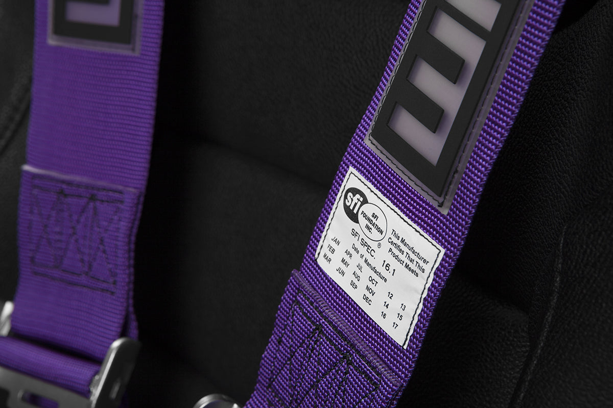 Braum 5 Point 3inch SFI Approved Racing Harness - Purple Each - Universal