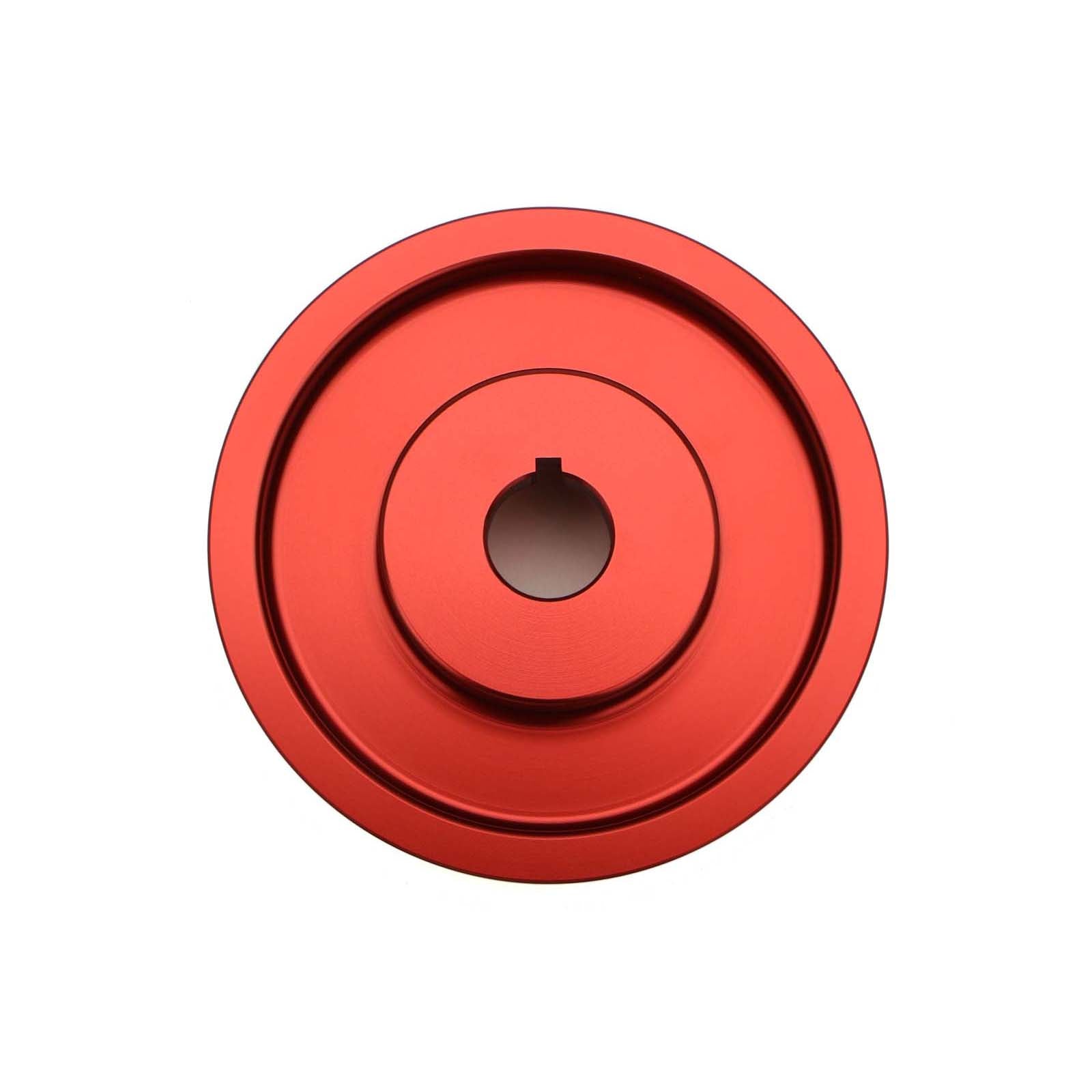 GrimmSpeed Lightweight Crank Pulley Red - Subaru Models (inc. 2002-2014 WRX / 2004+ STI)