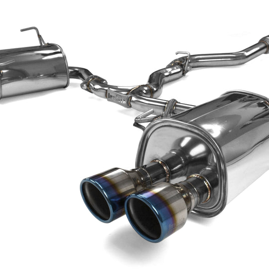 Invidia Q300 Quad Exit Cat-back Exhaust - Titanium Burnt Tips - 2022-2024 Subaru WRX