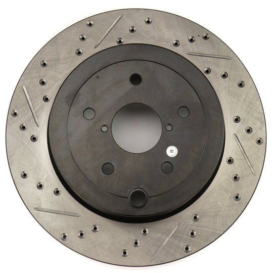 Stoptech Drilled and Slotted Rotor Single Rear Right - 2008-2017 Subaru STI