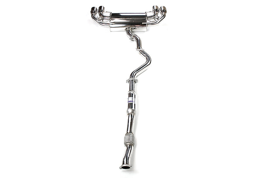 Invidia Q300 Quad Tipped Cat Back Exhaust - Stainless Steel Tips - 2008-2014 Subaru STI Hatchback / 2011-2014 WRX Hatchback