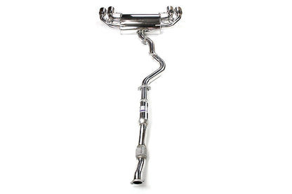 Invidia Q300 Quad Tipped Cat Back Exhaust - Stainless Steel Tips - 2008-2014 Subaru STI Hatchback / 2011-2014 WRX Hatchback