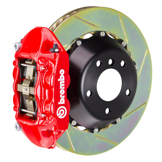 Brembo Gran Turismo Slotted Brake Kit 4 Piston 2-Piece Red Rear - 2013-2021 Scion FR-S / Subaru BRZ / Toyota 86