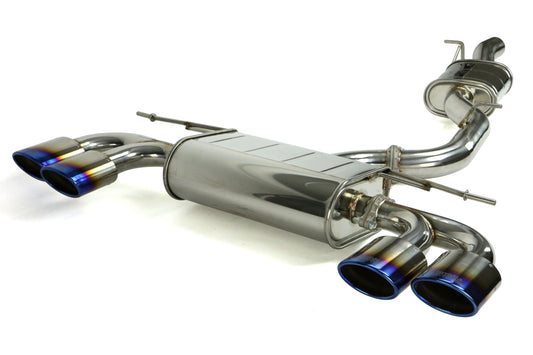 Invidia Q300 Quad Cat Back Exhaust w/Titanium Burnt Tips - 2015-2017 Volkwagen Golf R