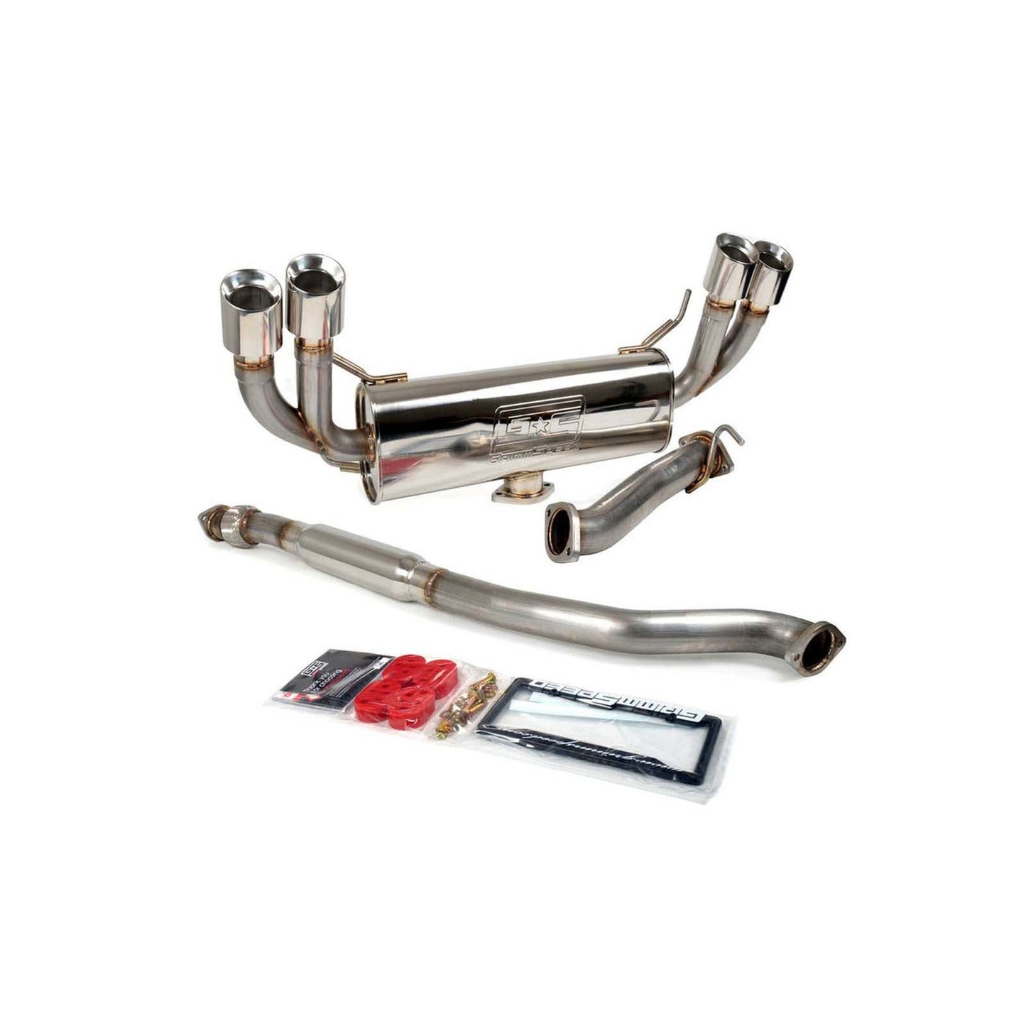 GrimmSpeed Catback Exhaust System Resonated - 2008-2014 Subaru WRX / STI Hatchback