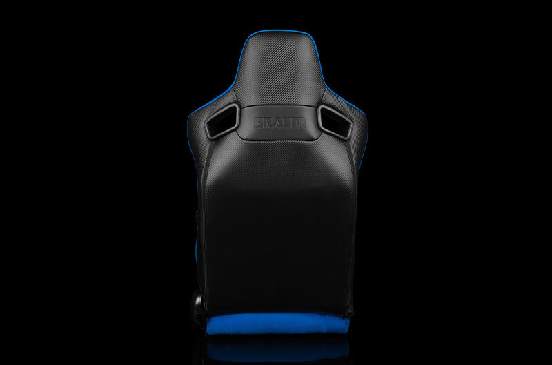 Braum Elite Series Sport Seats - Blue Cloth (Black Stitching) Pair - Universal