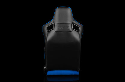 Braum Elite Series Sport Seats - Blue Cloth (Black Stitching) Pair - Universal