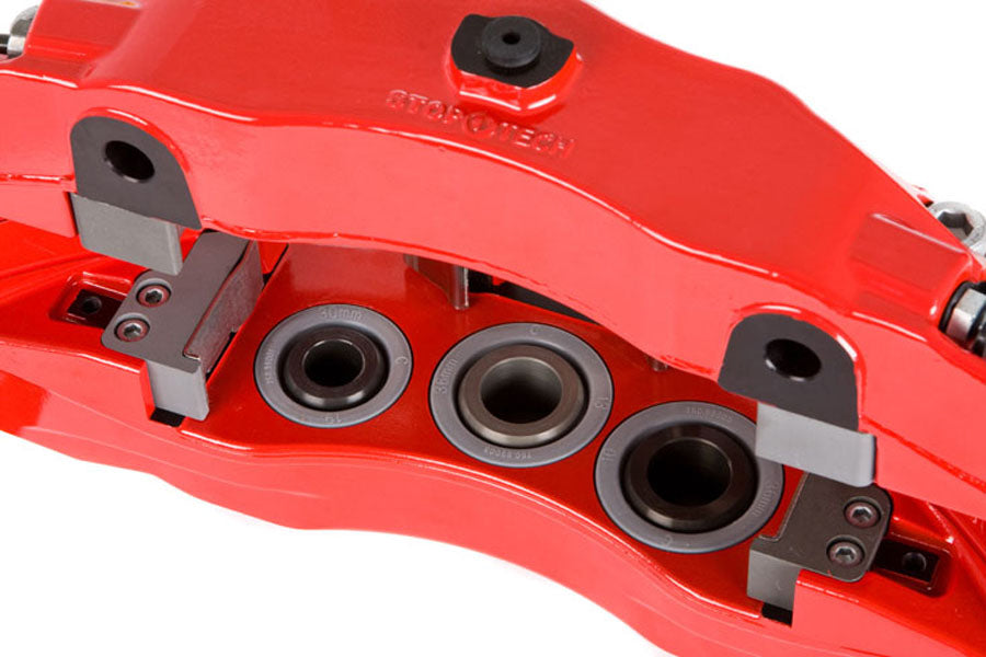 Stoptech ST-60 Big Brake Kit Front 355mm Red Zinc Slotted Rotors - 2005-2017 Subaru STI