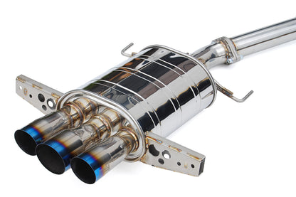 Invidia Q300 Cat Back Exhaust w/ Titanium Burnt Tips - 2017-2019 Honda Civic Sport Hatchback