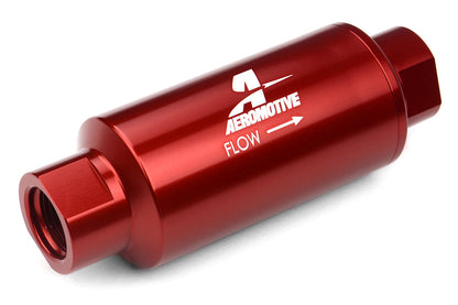 Aeromotive Fuel Filter Red 100 Micron Stainless Steel Element - Universal