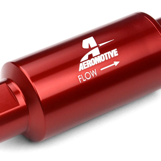Aeromotive Fuel Filter Red 100 Micron Stainless Steel Element - Universal