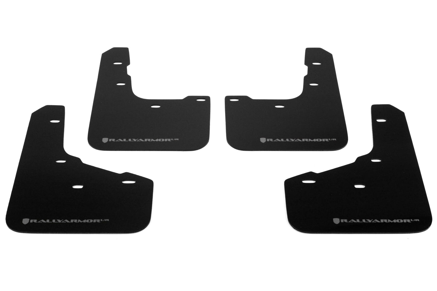 Rally Armor UR Mudflaps Black Urethane Grey Logo - 2014-2021 Ford Fiesta ST