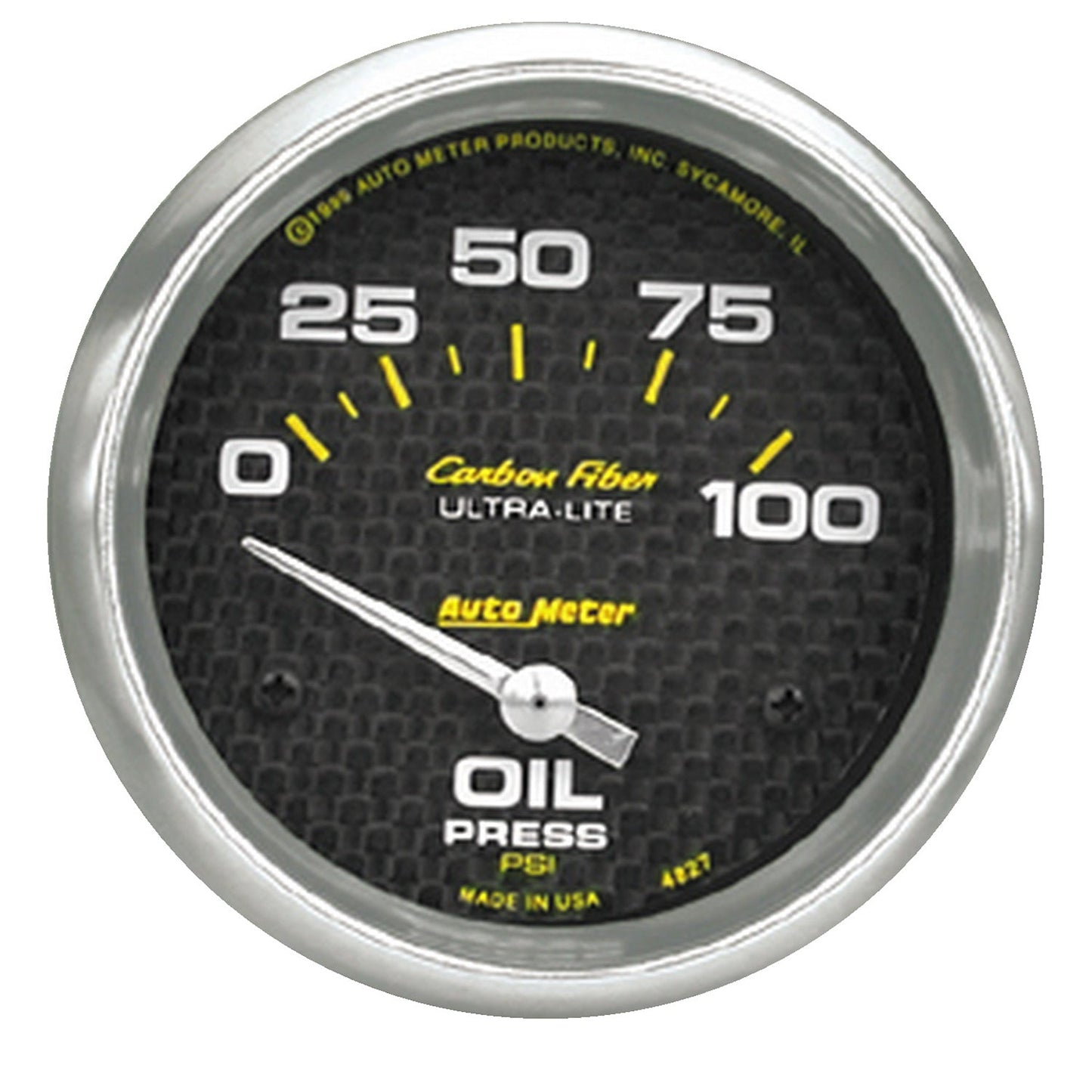 Autometer Carbon Fiber Oil Pressure Gauge Electrical 52mm - Universal