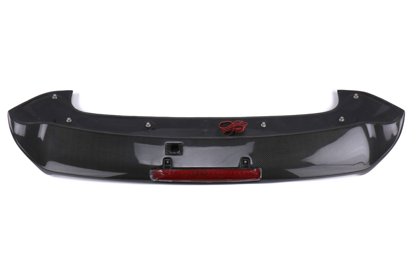 Seibon Carbon Fiber S Style Rear Spoiler W/ Brake Light - 2008-2014 Subaru WRX Hatchback / STI Hatchback